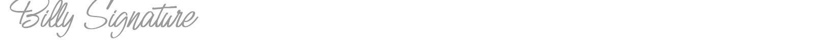 Billy Signature font preview